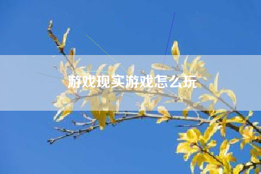 游戏现实游戏怎么玩