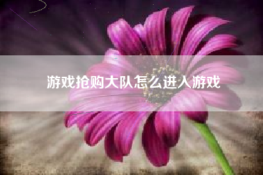 游戏抢购大队怎么进入游戏